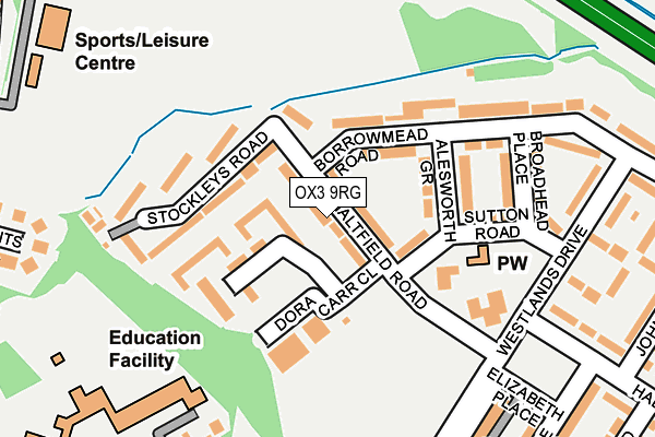 OX3 9RG map - OS OpenMap – Local (Ordnance Survey)