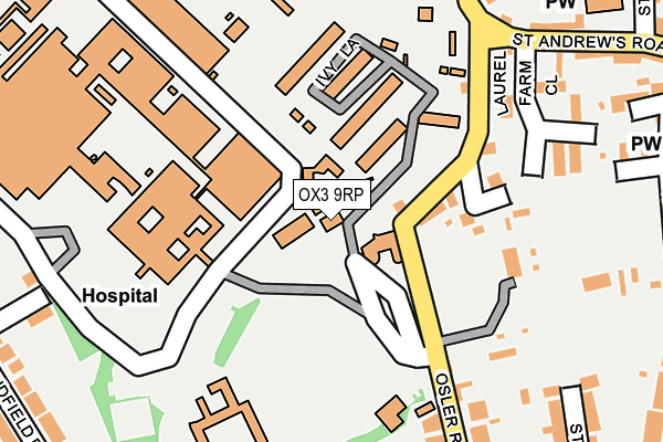 OX3 9RP map - OS OpenMap – Local (Ordnance Survey)