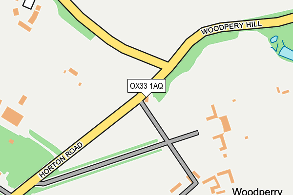 OX33 1AQ map - OS OpenMap – Local (Ordnance Survey)