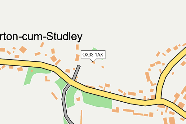 OX33 1AX map - OS OpenMap – Local (Ordnance Survey)