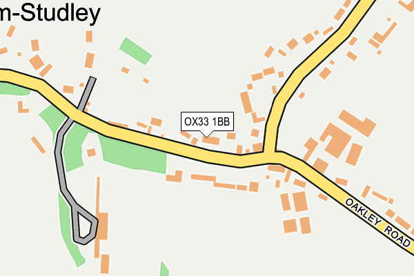 OX33 1BB map - OS OpenMap – Local (Ordnance Survey)