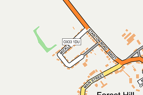 OX33 1DU map - OS OpenMap – Local (Ordnance Survey)