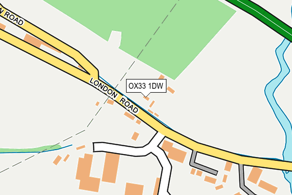 OX33 1DW map - OS OpenMap – Local (Ordnance Survey)
