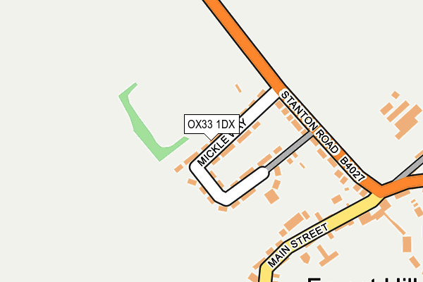 OX33 1DX map - OS OpenMap – Local (Ordnance Survey)