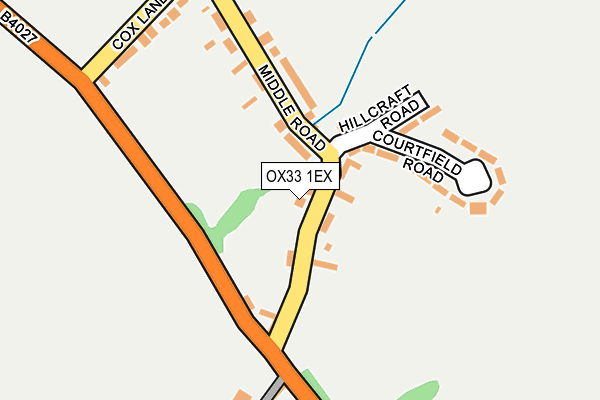 OX33 1EX map - OS OpenMap – Local (Ordnance Survey)