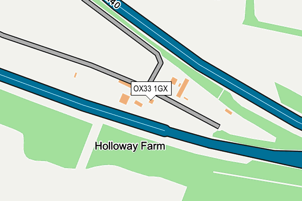 OX33 1GX map - OS OpenMap – Local (Ordnance Survey)