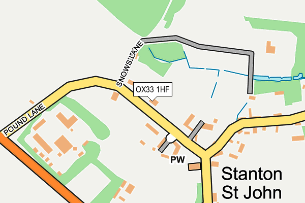 OX33 1HF map - OS OpenMap – Local (Ordnance Survey)