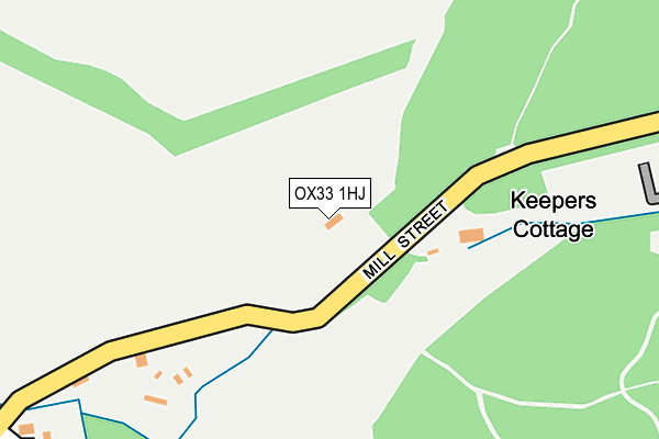 OX33 1HJ map - OS OpenMap – Local (Ordnance Survey)