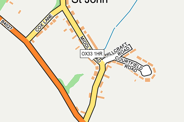 OX33 1HR map - OS OpenMap – Local (Ordnance Survey)