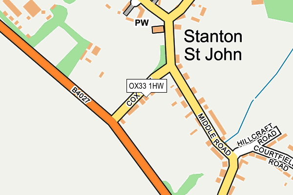 OX33 1HW map - OS OpenMap – Local (Ordnance Survey)