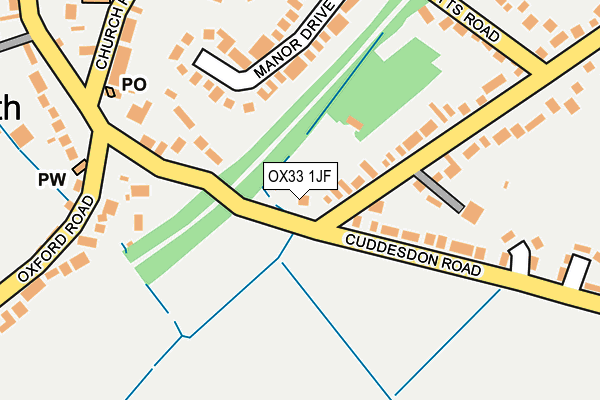 OX33 1JF map - OS OpenMap – Local (Ordnance Survey)