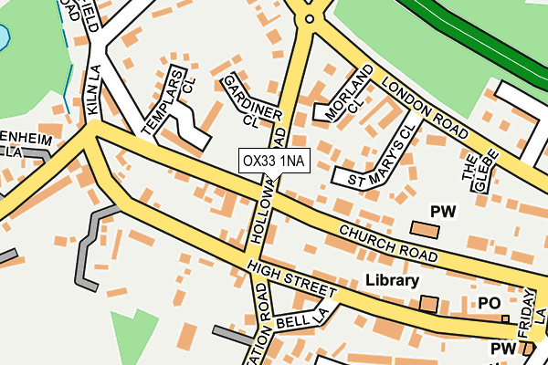 OX33 1NA map - OS OpenMap – Local (Ordnance Survey)
