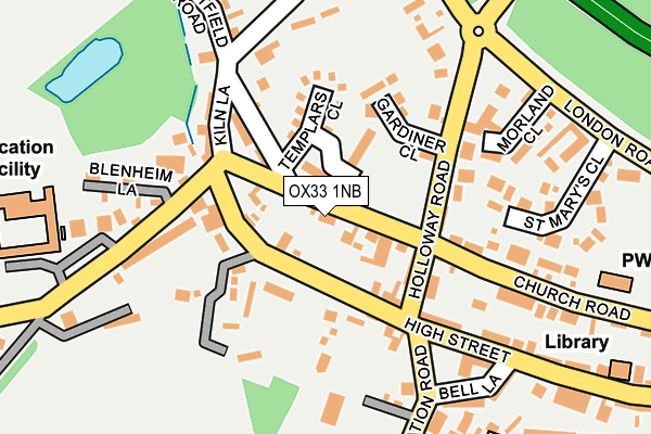 OX33 1NB map - OS OpenMap – Local (Ordnance Survey)