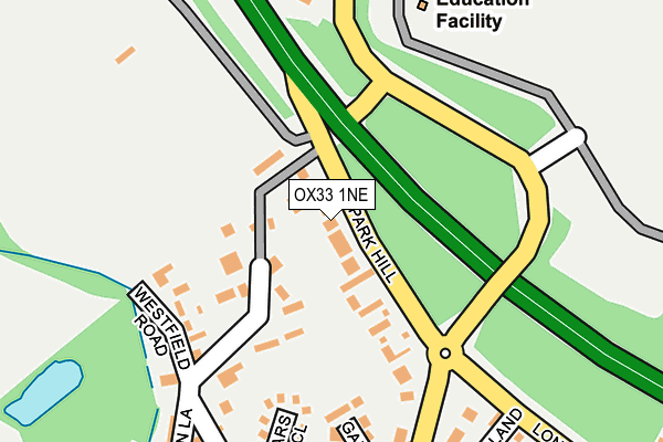 OX33 1NE map - OS OpenMap – Local (Ordnance Survey)