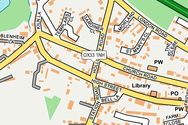 OX33 1NH map - OS OpenMap – Local (Ordnance Survey)