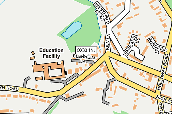 OX33 1NJ map - OS OpenMap – Local (Ordnance Survey)