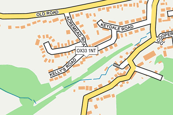 OX33 1NT map - OS OpenMap – Local (Ordnance Survey)