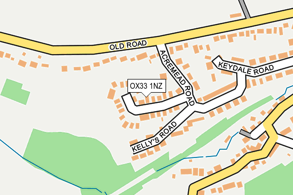 OX33 1NZ map - OS OpenMap – Local (Ordnance Survey)