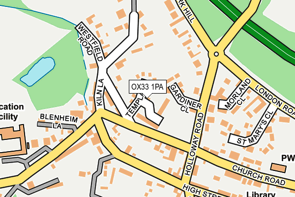 OX33 1PA map - OS OpenMap – Local (Ordnance Survey)