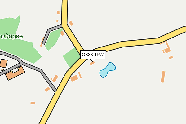 OX33 1PW map - OS OpenMap – Local (Ordnance Survey)