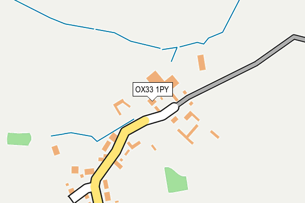 OX33 1PY map - OS OpenMap – Local (Ordnance Survey)