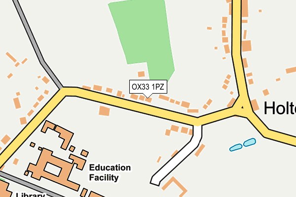 OX33 1PZ map - OS OpenMap – Local (Ordnance Survey)