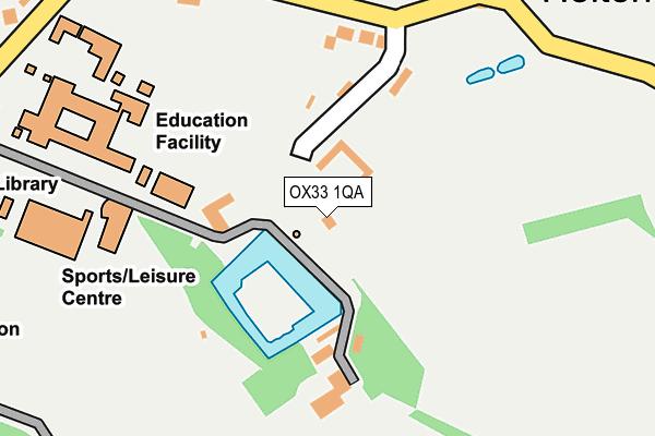 OX33 1QA map - OS OpenMap – Local (Ordnance Survey)