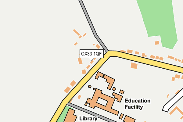 OX33 1QF map - OS OpenMap – Local (Ordnance Survey)