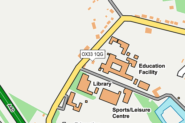 OX33 1QG map - OS OpenMap – Local (Ordnance Survey)