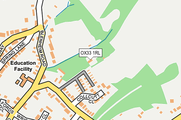 OX33 1RL map - OS OpenMap – Local (Ordnance Survey)