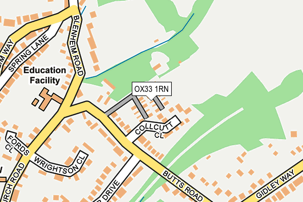 OX33 1RN map - OS OpenMap – Local (Ordnance Survey)