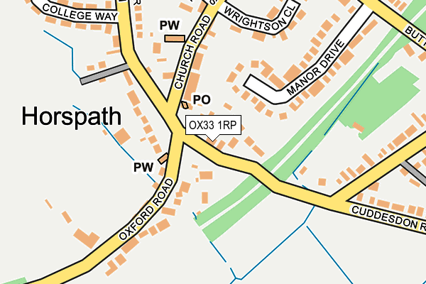 OX33 1RP map - OS OpenMap – Local (Ordnance Survey)
