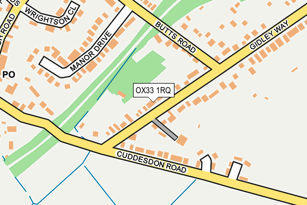 OX33 1RQ map - OS OpenMap – Local (Ordnance Survey)