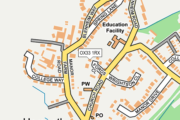 OX33 1RX map - OS OpenMap – Local (Ordnance Survey)