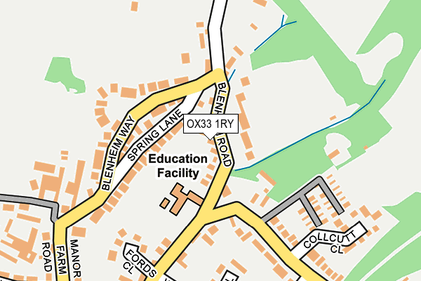 OX33 1RY map - OS OpenMap – Local (Ordnance Survey)