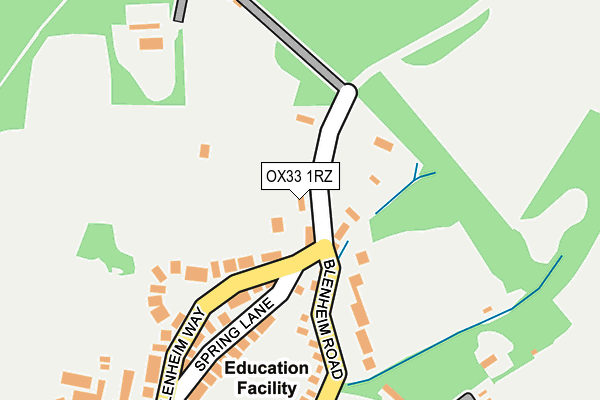 OX33 1RZ map - OS OpenMap – Local (Ordnance Survey)