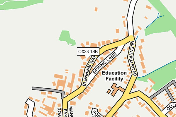 OX33 1SB map - OS OpenMap – Local (Ordnance Survey)