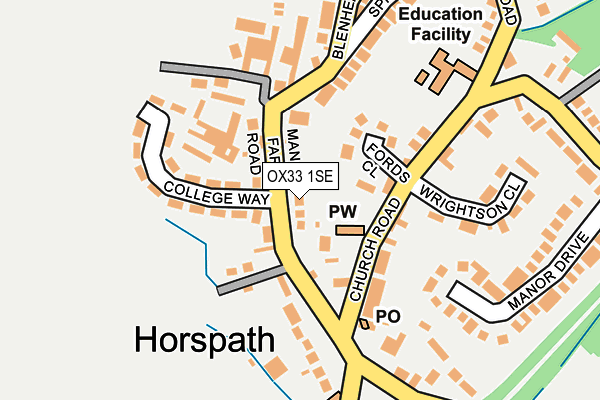 OX33 1SE map - OS OpenMap – Local (Ordnance Survey)