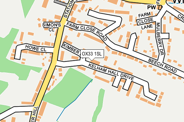 OX33 1SL map - OS OpenMap – Local (Ordnance Survey)
