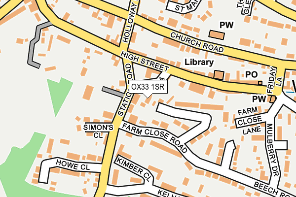 OX33 1SR map - OS OpenMap – Local (Ordnance Survey)