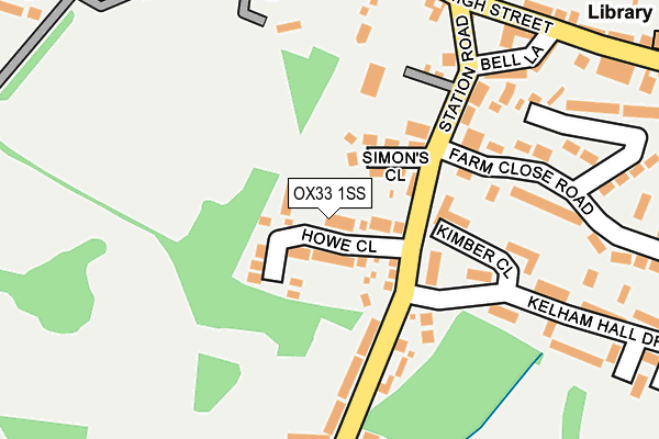 OX33 1SS map - OS OpenMap – Local (Ordnance Survey)