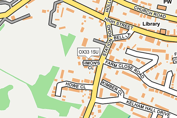 OX33 1SU map - OS OpenMap – Local (Ordnance Survey)