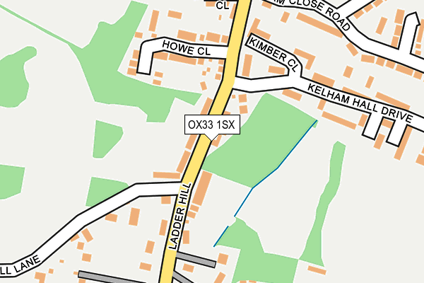 OX33 1SX map - OS OpenMap – Local (Ordnance Survey)