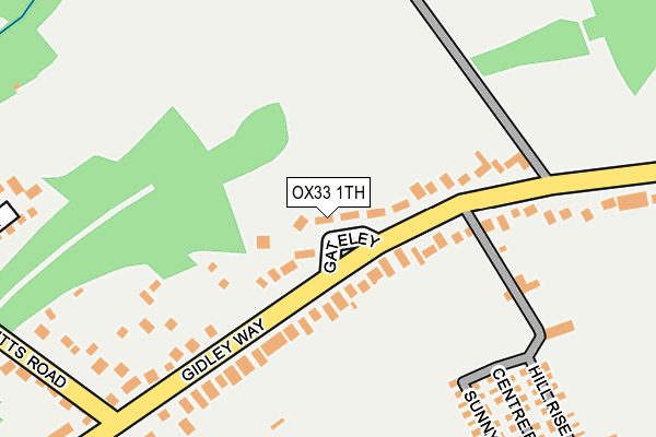 OX33 1TH map - OS OpenMap – Local (Ordnance Survey)