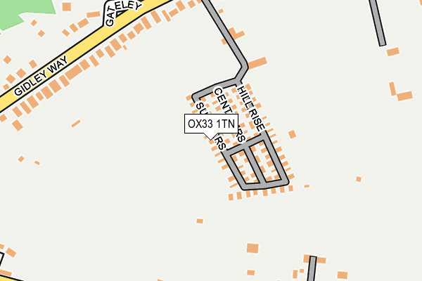OX33 1TN map - OS OpenMap – Local (Ordnance Survey)