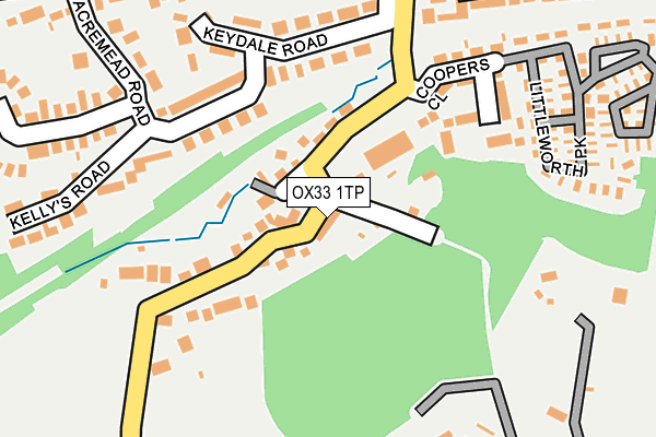 OX33 1TP map - OS OpenMap – Local (Ordnance Survey)