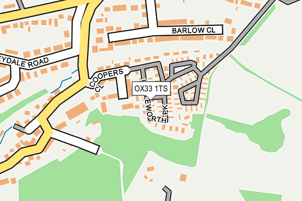 OX33 1TS map - OS OpenMap – Local (Ordnance Survey)