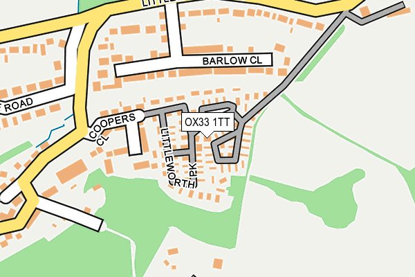 OX33 1TT map - OS OpenMap – Local (Ordnance Survey)