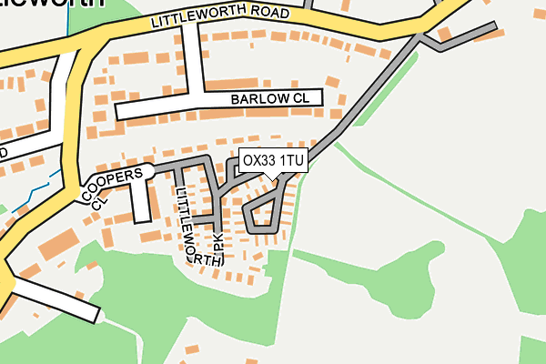 OX33 1TU map - OS OpenMap – Local (Ordnance Survey)