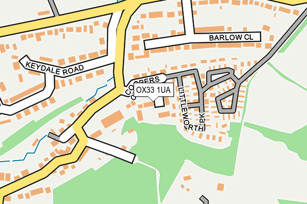 OX33 1UA map - OS OpenMap – Local (Ordnance Survey)